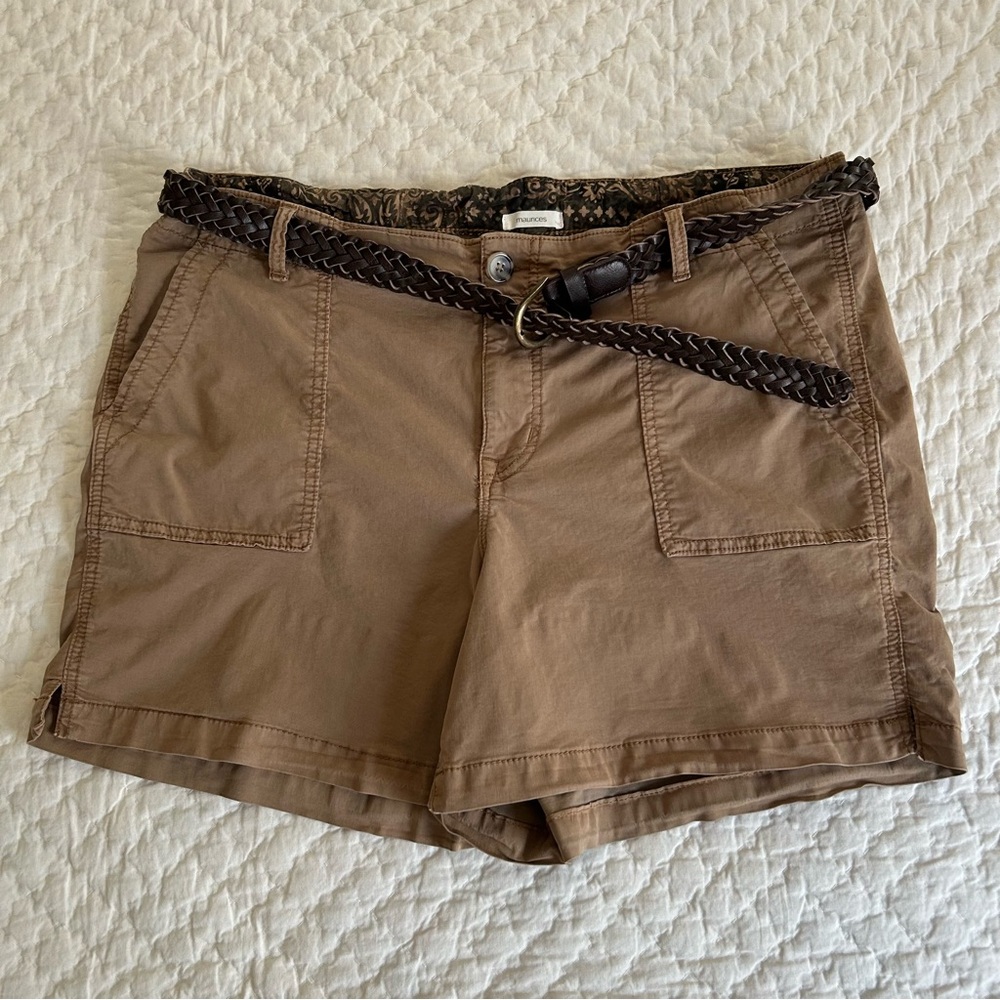 Maurices Brown Women's Shorts with Belt
